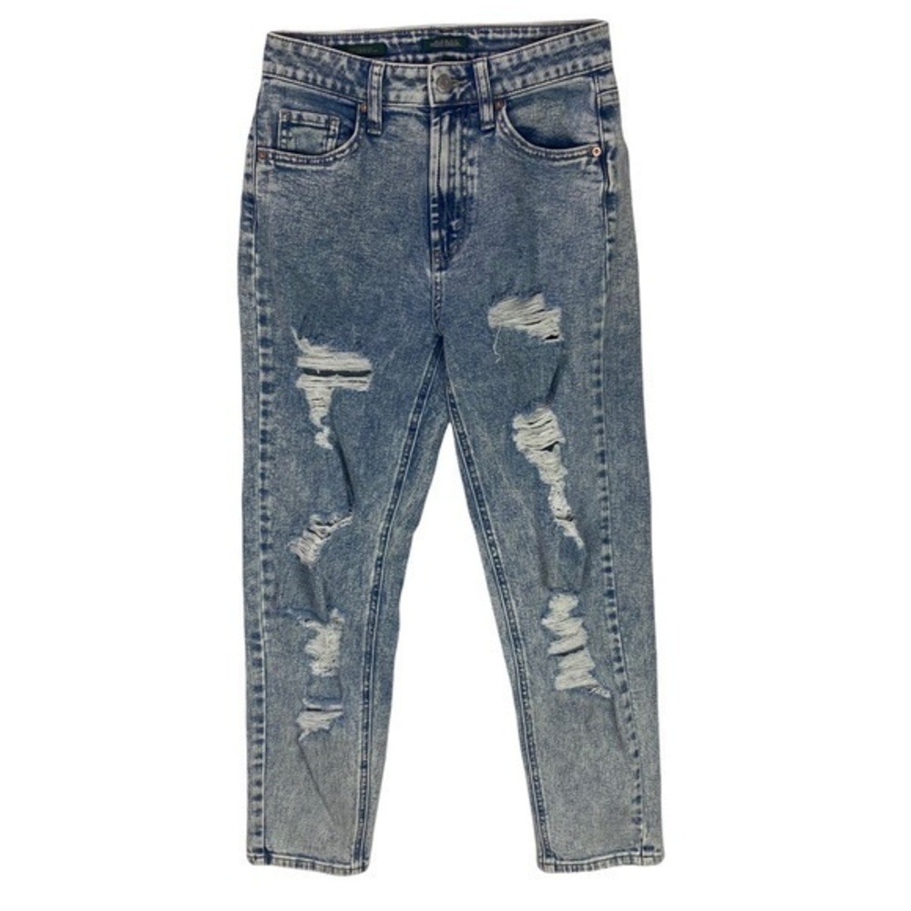 Wild Fable Distressed Acid Wash Denim Highest Rise Mom Jean Womens Size 0